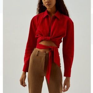 MUSIER PARIS Luna Linen Wrap Shirt